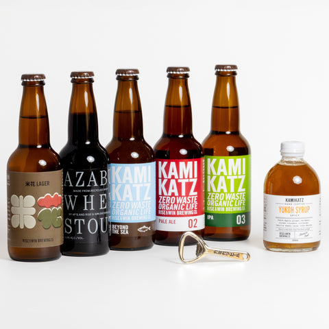 【10月限定】カミカツビール5本アソートセット（330ml×5本＋柚香シロップ250ml＋栓抜き）